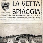 Copertina della rivista mensile nazionale ufficiale della UOEI “La Vetta e la Spiaggia” n. 5 - 6 anno 1924